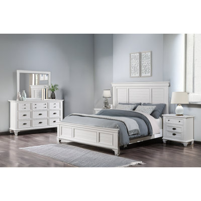 Momo White Panel Bedroom Set