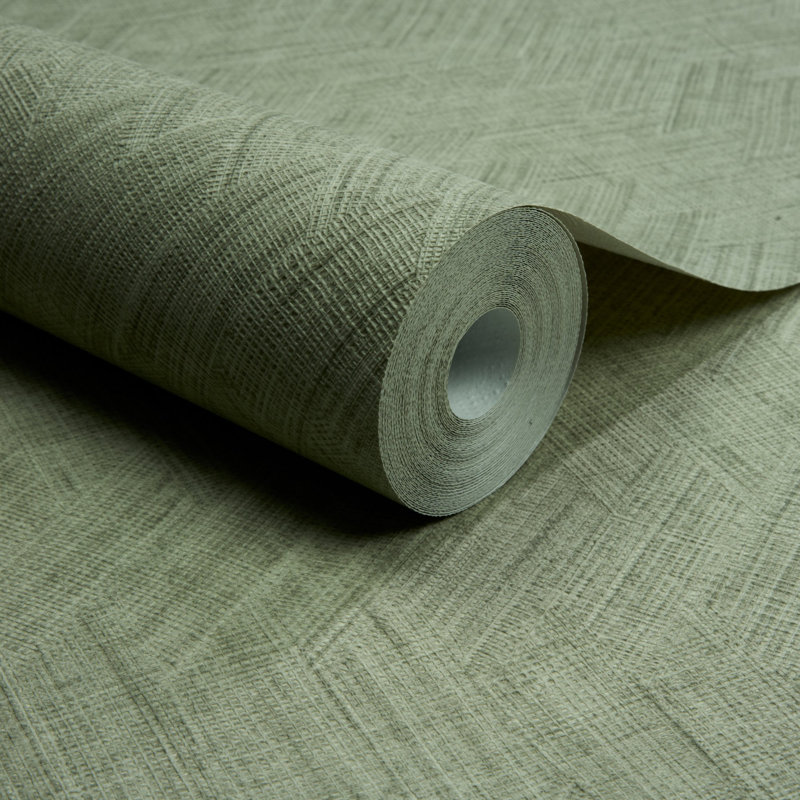 Textured Vibes Collection Abstract Texture Wallpaper Roll, Olive Green