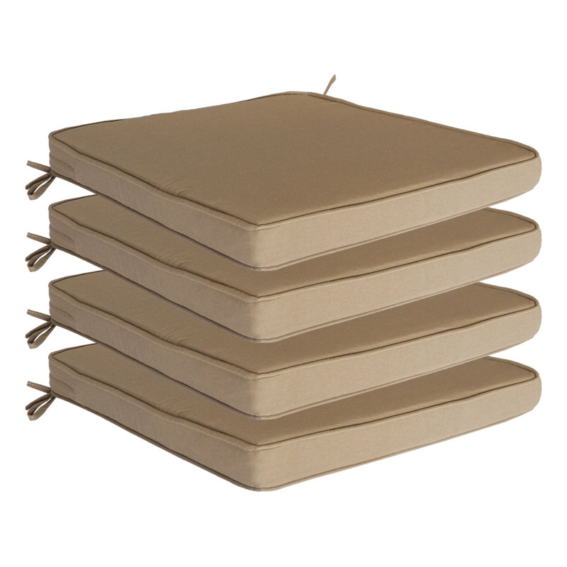 Coussins de siège d'extérieur/intérieur pour patio, 45,7 cm x 45,7 cm x 8 cm, mousse haute densité 35D, résistants aux intempéries