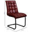 Aaroon Tufted Upholstered Faux Leather Dining Chair in Red