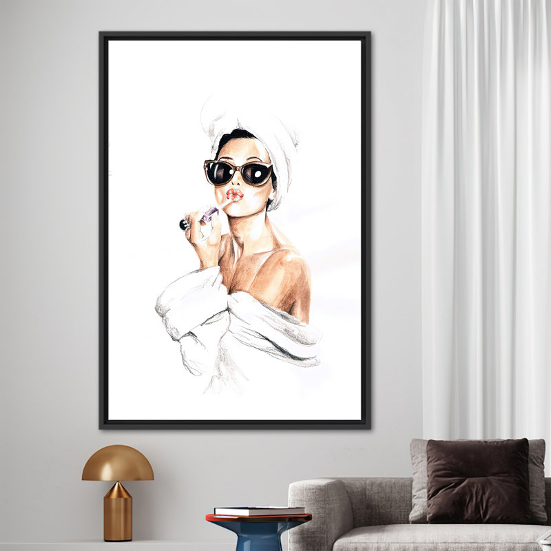 Print on Canvas, 20 cm H x 30 cm W, Black Floater Framed