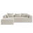 111" Cloud Sectional Couch With Corduroy Upholstered Chaise Lounge - No Assembly Required, Deep Seat Could Plush Boneless Sofa With 3 Back Pillows And 2 Throw Pillows-905073872