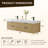 Livia 72" Wall-mounted Double Bathroom Vanity with White Artificial Drop-in Sink without Mirror