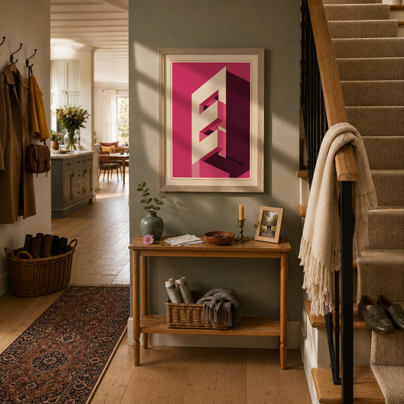 Dimensions Geometric - Print, A1 - 84.1 x 59.4 cm, Oak