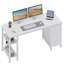 Bureau rectangulaire avec tiroirs et tablettes de rangement-388917962-387207041
