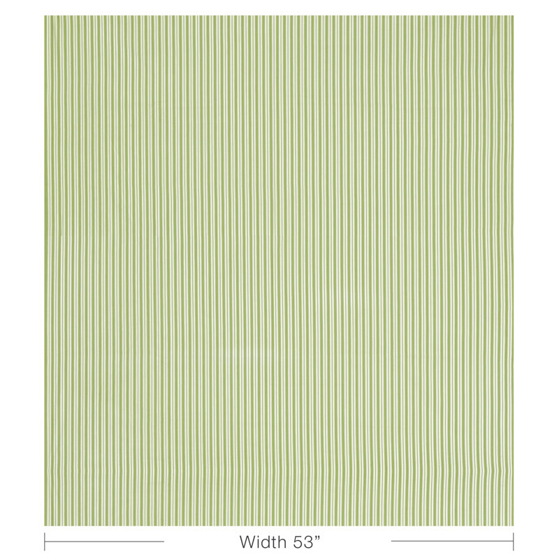 Normant Checks and Stripes II Selune 100% Cotton Performance Fabric, Leaf