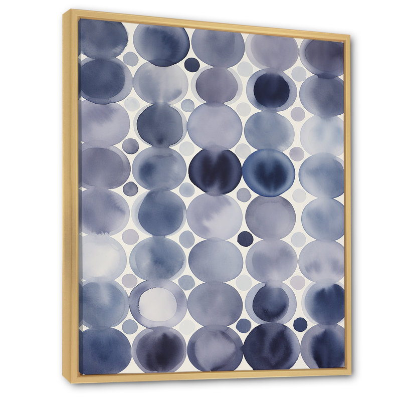 Universal Universal circulaire circulaire aquarelle rétro bleu I - moderne art géométrique mural salon