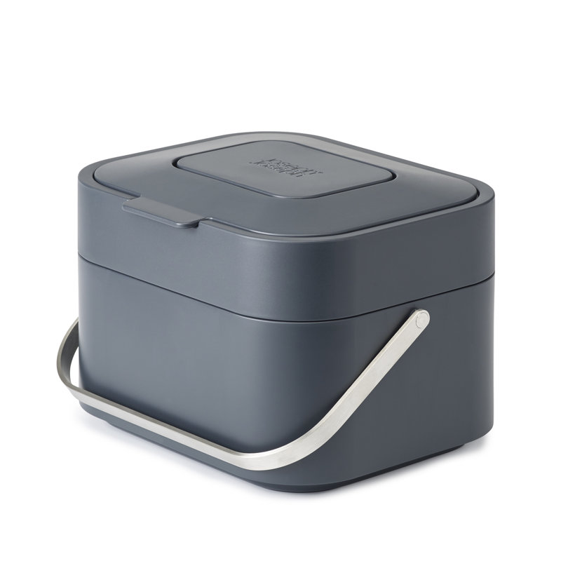 Joseph Bac à compost pour déchets alimentaires avec filtre à odeurs (capacité de 1 gallon), Graphite