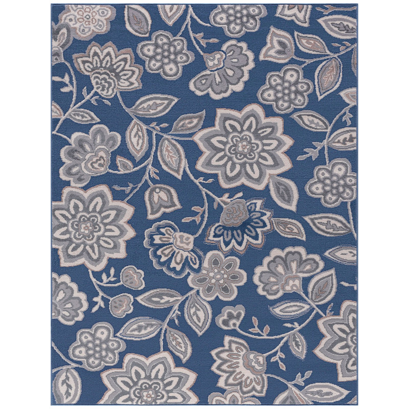 Tapis bleu marine Majoros, Rectangle 5 pi x 7 pi