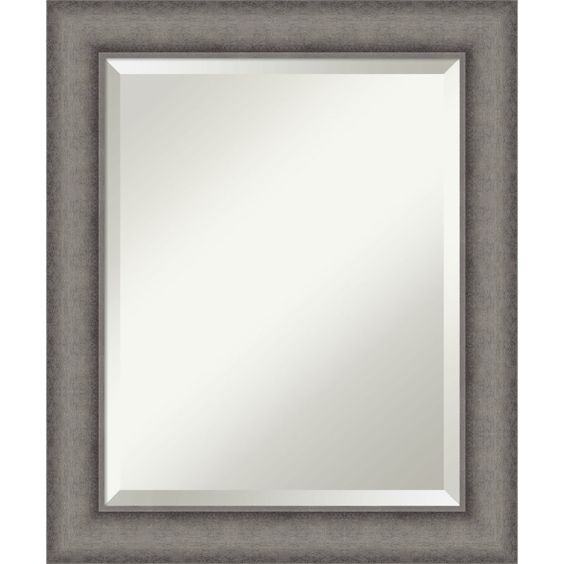 Earsel Solid Wood Rectangle Wall Mirror, 24.5" x 20.5"