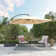 Jair 10X10 Ft Square Cantilever Curved Adjustable Umbrella with Base