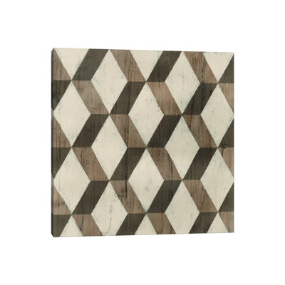 Driftwood Geometry I by June Erica Vess - Wrapped Canvas Print