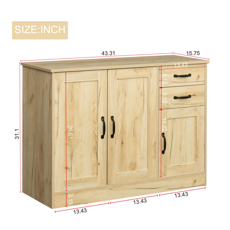 Egishe Accent Cabinet, Light Brown