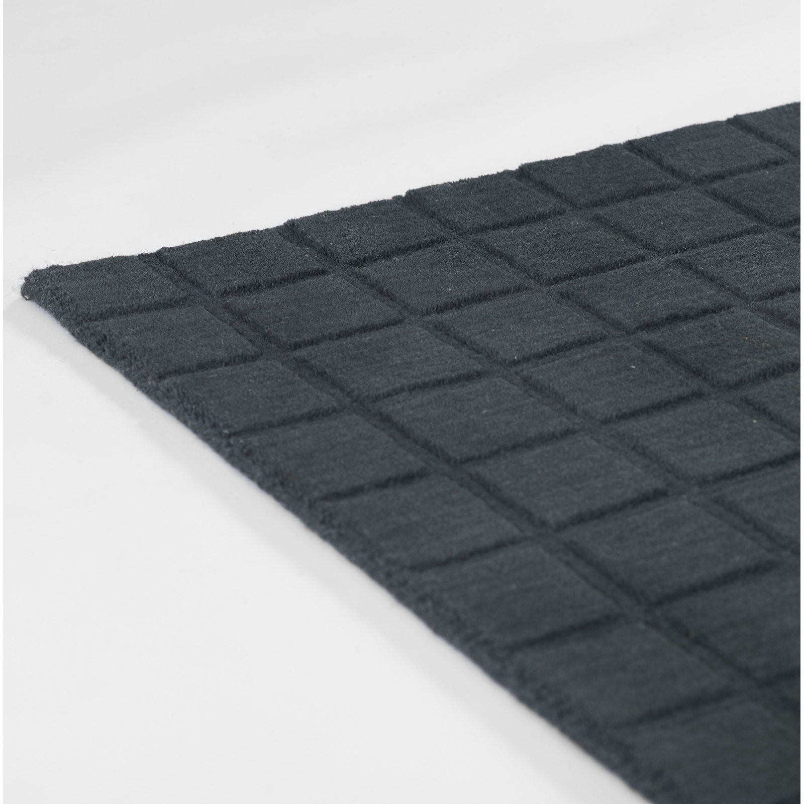 Meile Navy Hand-Loomed Geometric Wool Rug, Runner 2'3" x 8'
