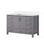 Meuble-lavabo gris foncé 48 po X P 22 po D, avec plateau en marbre de culture
