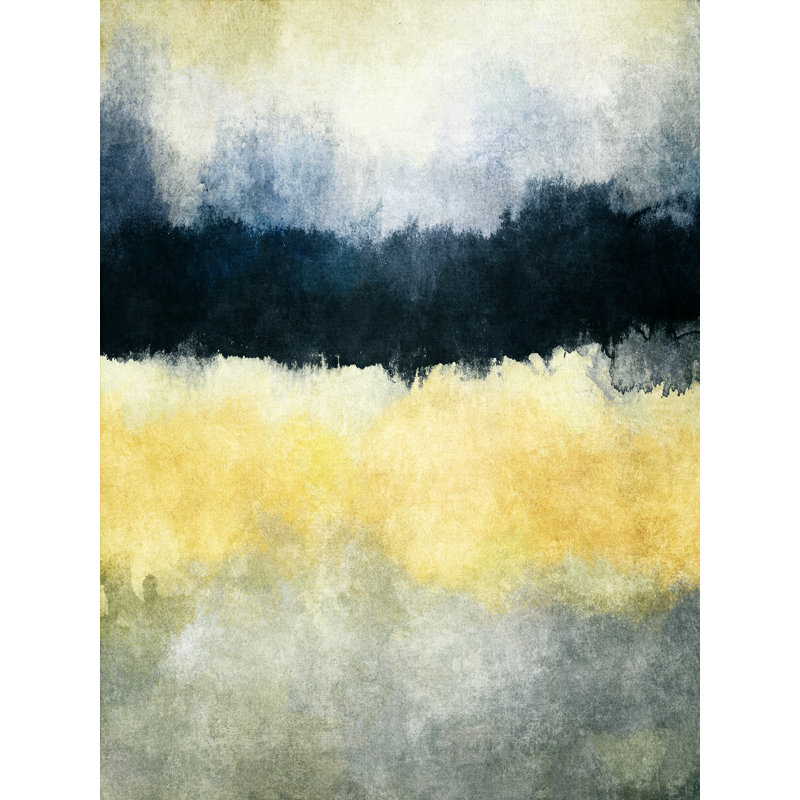 Montagnes sombres à l'aube par Angel Estevez, Papier avec cadre noir, H 20 po x l 16 po