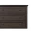 Commode traditionnelle à 5 tiroirs, 101,6 cm L x 45,7 cm P x 132,1 cm H, en bois, monobloc, couleur marron, avec pattes boule.