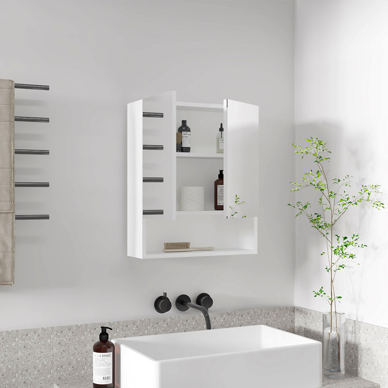 23" High Double Door Medicine Cabinet  With Three Shelves
