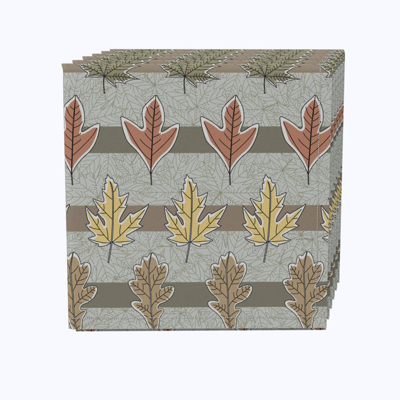 100% Cotton Fall Leaves Square Napkin