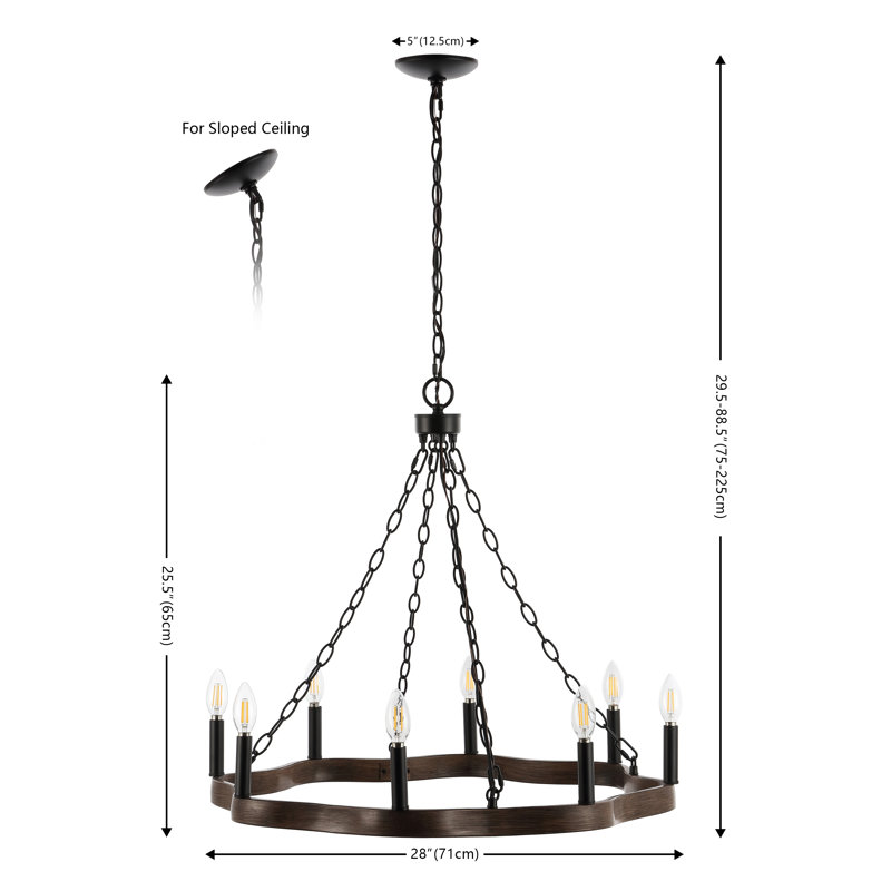 Lustre à 8 lumières