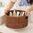 Hand-Woven Paper Rope Storage Baskets, Round Woven Organizing Baskets With Handles, Stackable Baskets For Home Organization, 3-Pack