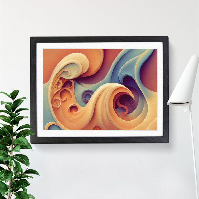 Beautiful Coral Reef Vol.3 Abstract - Single Picture Frame Print, Black Framed, 46cm H x 64cm W x 2cm D