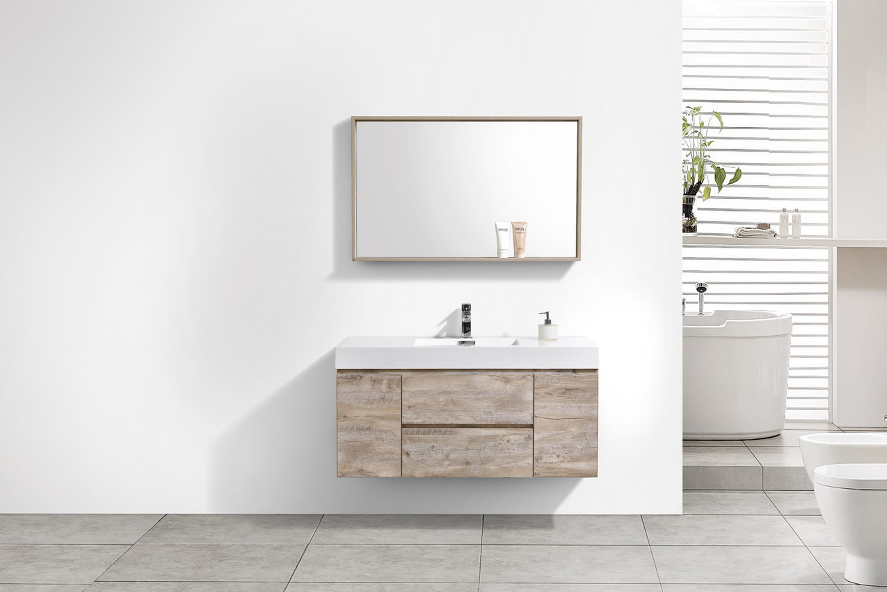 Ebern Designs Royka 47.25'' Single Bathroom Vanity with Acrylic Top ...