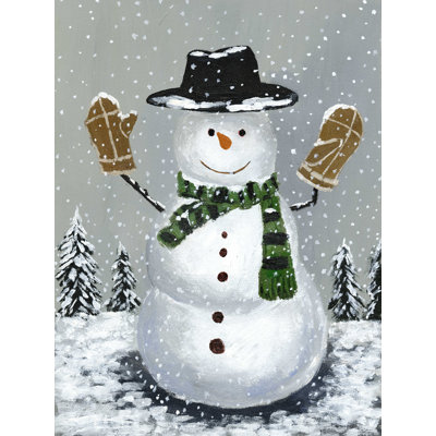 Wintery Snowmen - Impression sur toile tendue