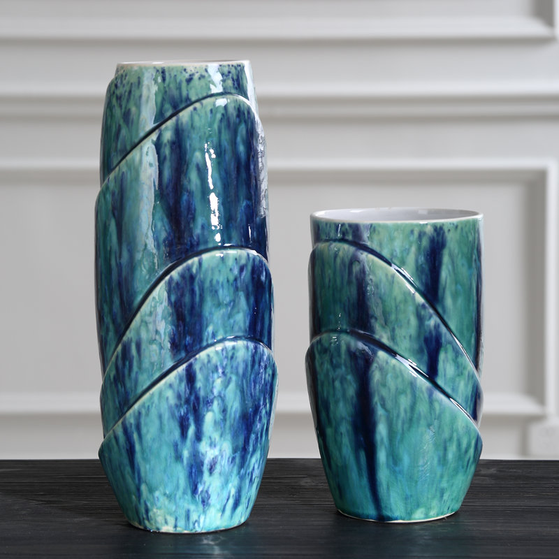 Ensemble de 2 vases Ivy Bronx Tranquil Duo, vases