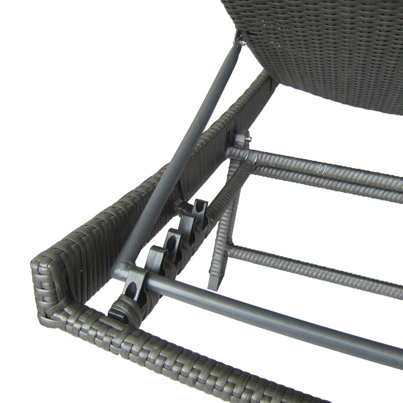 Chaises longues en fer avec cadre gris pour l'extérieur Delight Two et stable