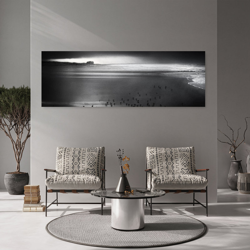 Shorebirds Dark Sky by Piet Flour - Wrapped Canvas Panoramic Print, 152.4 cm H x 50.8 cm W