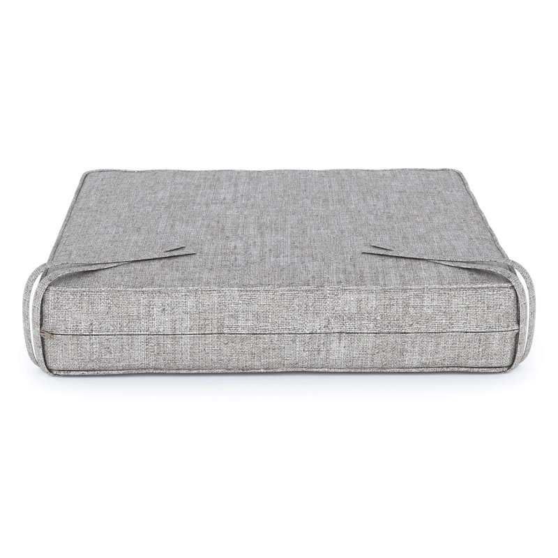 Outdoor Sunbrella® Seat Cushion, Canvas Granite Sunbrella® Canvas, 17" W x 17" D