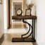 Console élégante au design compact et au style raffiné, idéale pour toutes les pièces - Décoration intérieure, coloris noir et marron contemporain