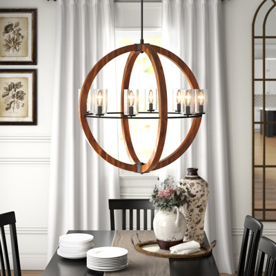Grand Bank 8 - Light Wagon Wheel Chandelier