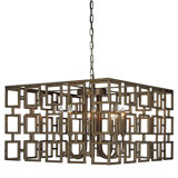 San Diego 8 - Light Lantern Rectangle Chandelier