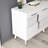 Catena Stylish Console Table, White & Silver, 100% Melamine Coated Particle Board, Thickness: 0.71 inches | Perfect for Entryway, Living Room & Office, Durable & Modern Design-106861111