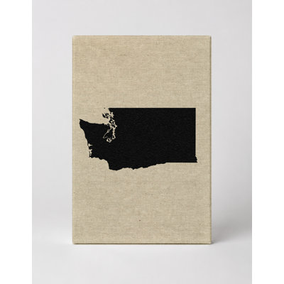 Washington State Silhouette — Portrait Canvas Wall Art