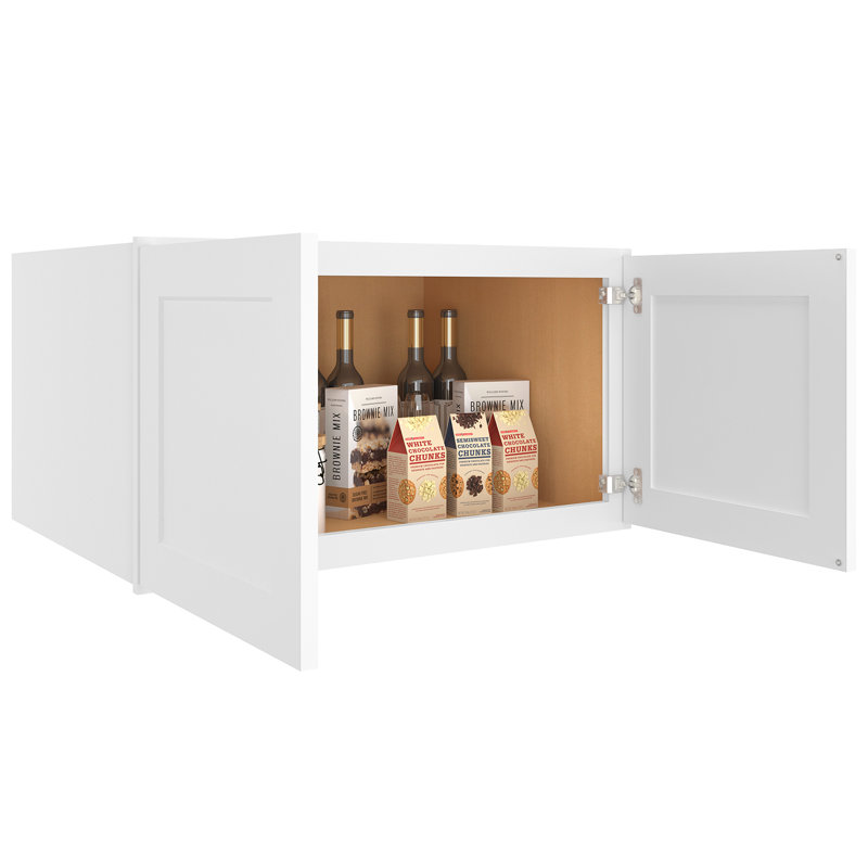 Armoire murale standard Shaker de l 30 po x P 24 po x H 12 po Homeibro Cozy Design, Blanc shaker, L 30 po x H 12 po x P 24 po