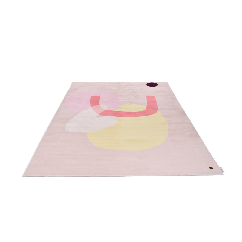 No Pattern And Not Solid Colour Machine Woven Pink Area Rug, Rectangle 160 x 230cm