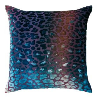 Leopard Square Velvet Pillow, Square 18"H x 18"W, Leopard Ice