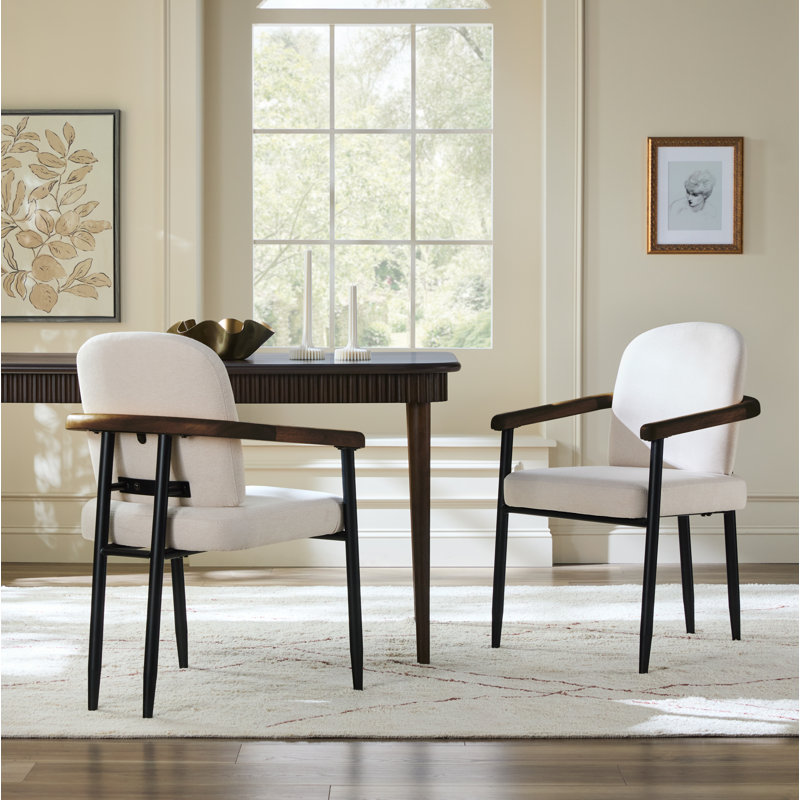 Chaise rembourrée Aleric, Chêne brun foncé