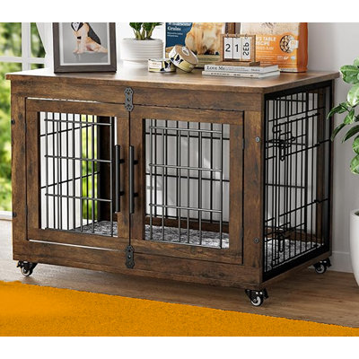 Wooden Dog Kennel Indoor With Double Doors
