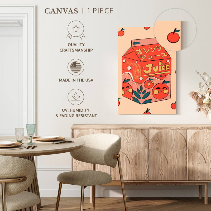 Yarlin Orange Juice Box, 36" H x 24" W