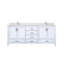 Meuble-lavabo double blanc 80 po X P 22 po D, dessus en quartz blanc et ensemble de robinet-871989732-871989733