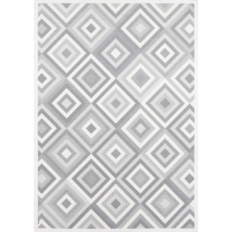 Raiford Geometric Hand Woven Area Rug, Rectangle 100 x 160cm