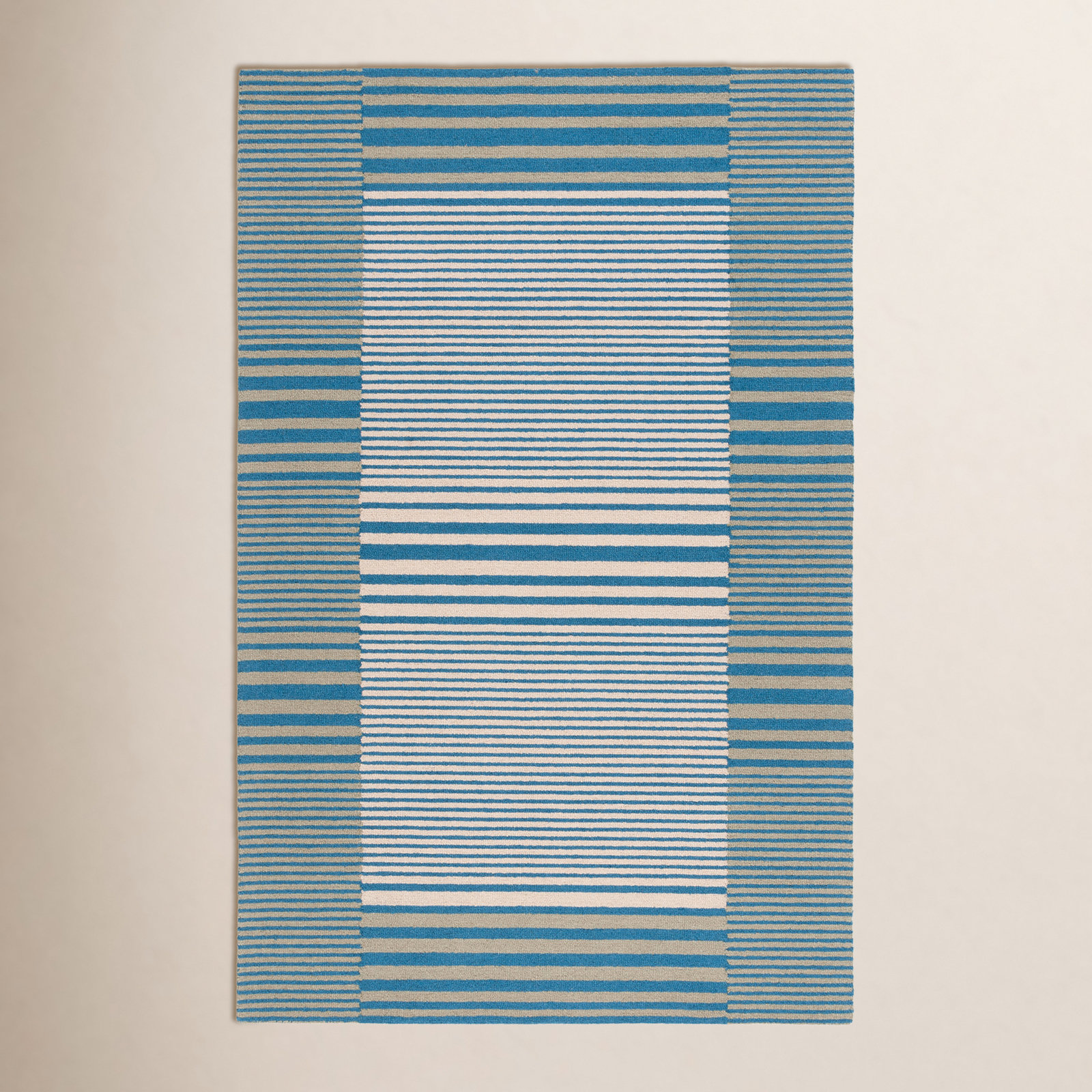 Fairhaven Hand-Tufted Striped Rug, Rectangle 6' x 9'