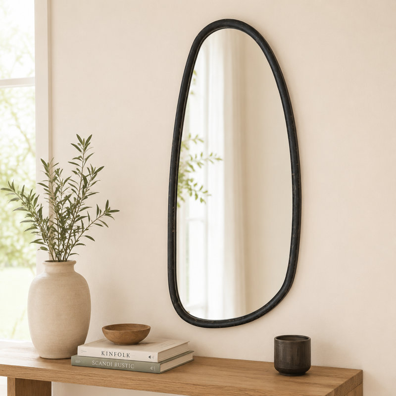 Solid Wood Arch Wall Full Length Mirror