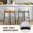 Swivel Upholstered Counter Stool with Metal Frame-1448447079