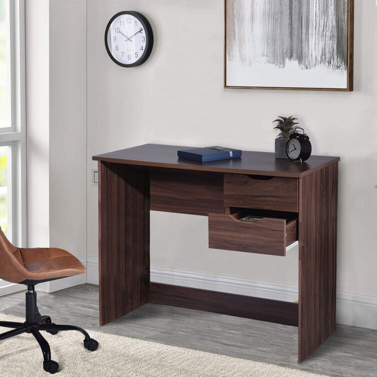 Winston Porter Moyle 35.4'' Writing Desk with 2-Drawers & Reviews
