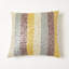 Housse de coussin en nacre à rayures multicolores